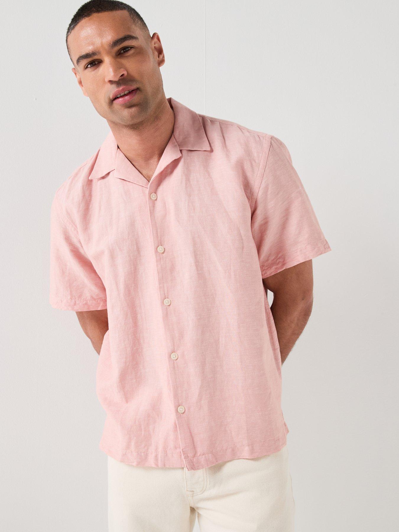 selected-selected-clay-short-sleeve-linen-blend-shirtoutfit