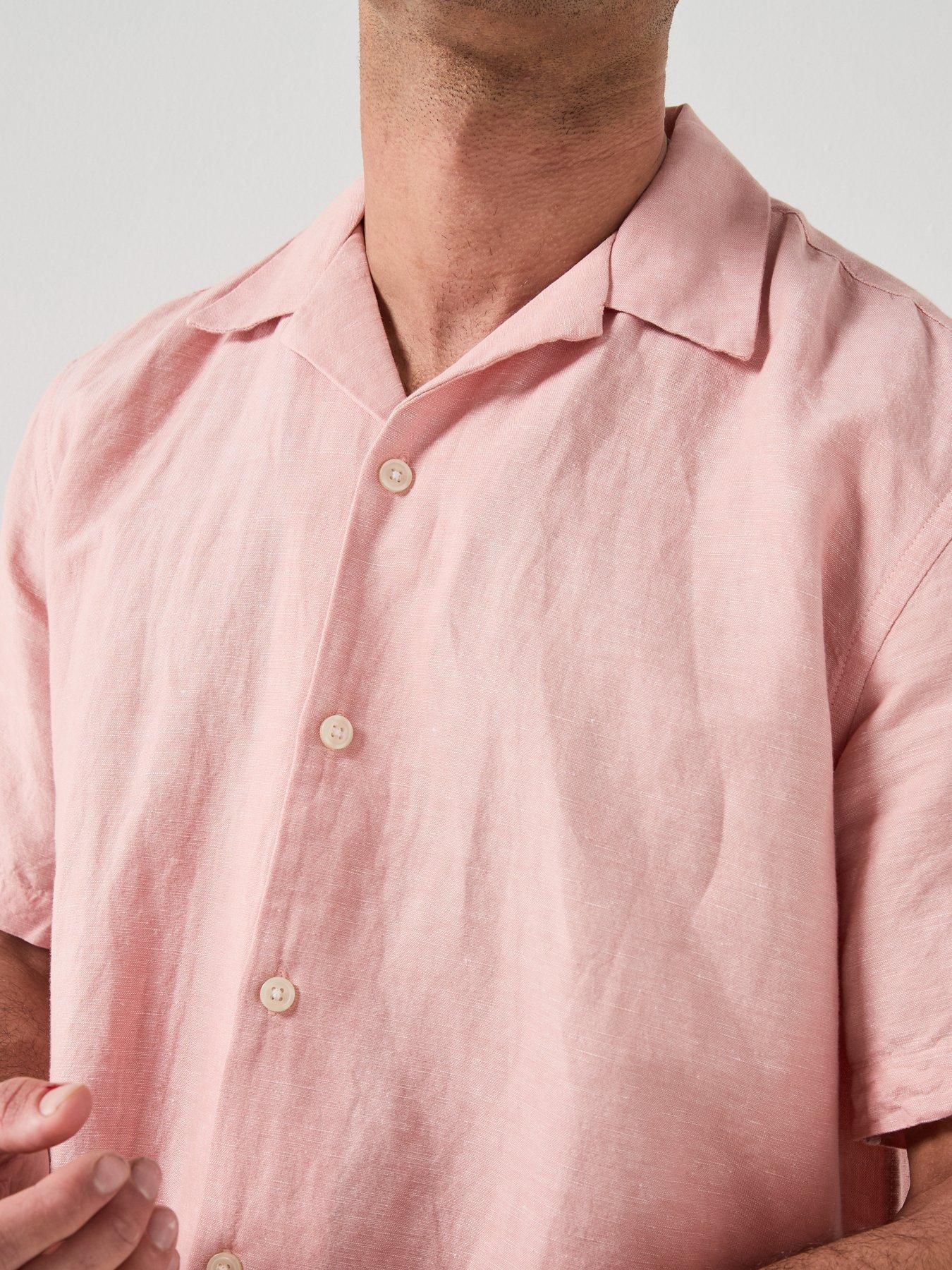 selected-selected-clay-short-sleeve-linen-blend-shirtdetail