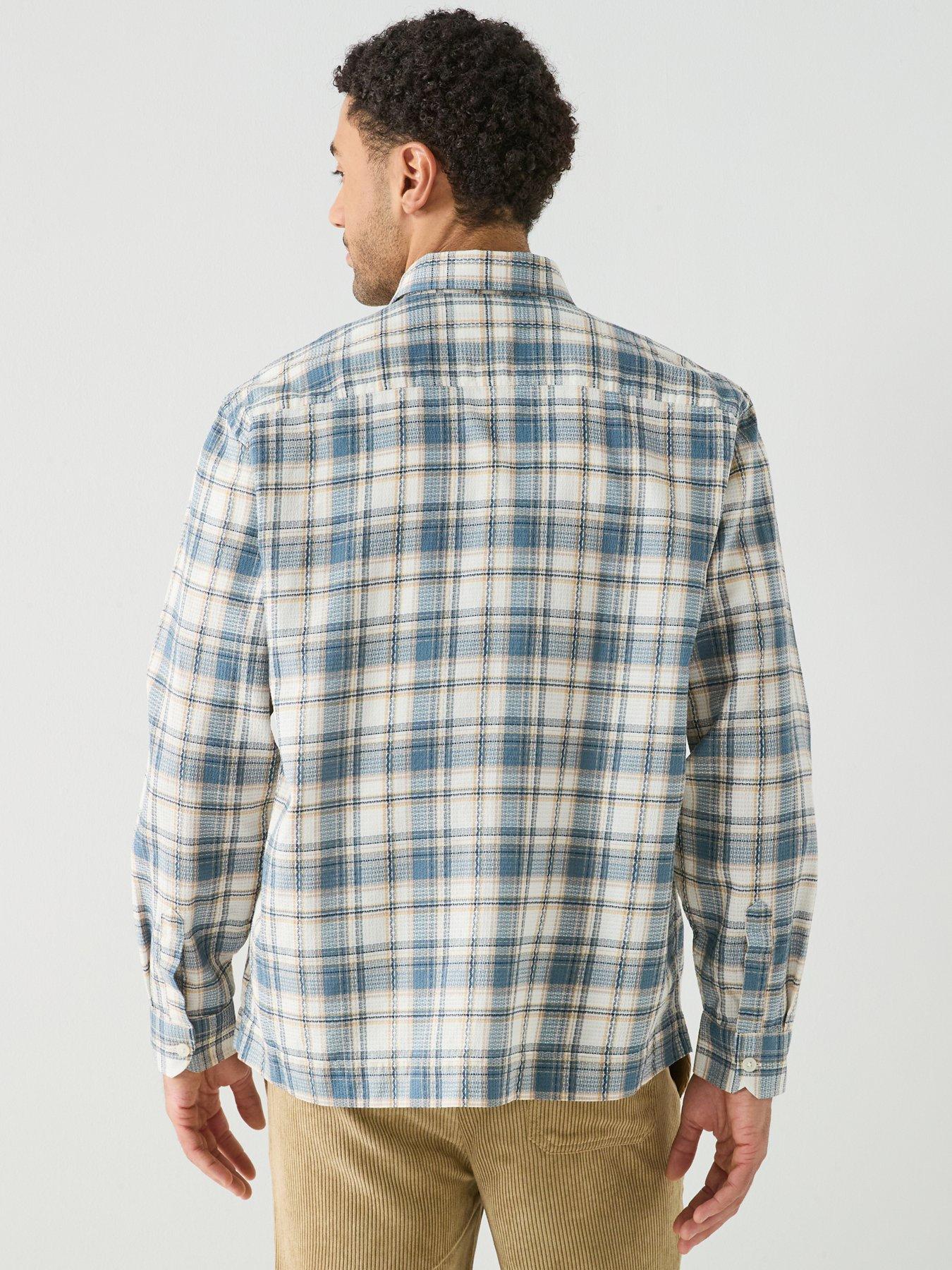 selected-homme-landon-check-long-sleeve-shirt-bluestillFront