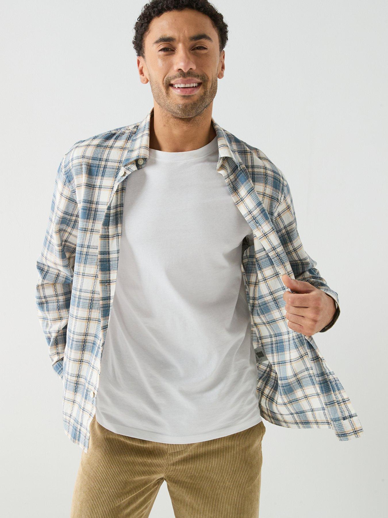 Image 5 of 6 of Selected Selected Landon Check Long Sleeve Shirt