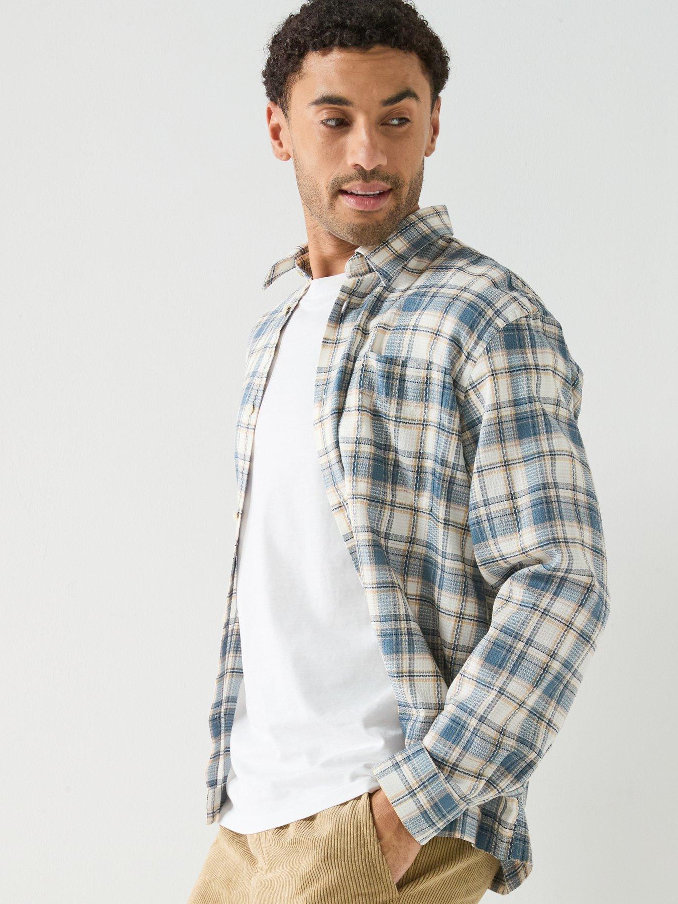 Image 6 of 6 of Selected Selected Landon Check Long Sleeve Shirt