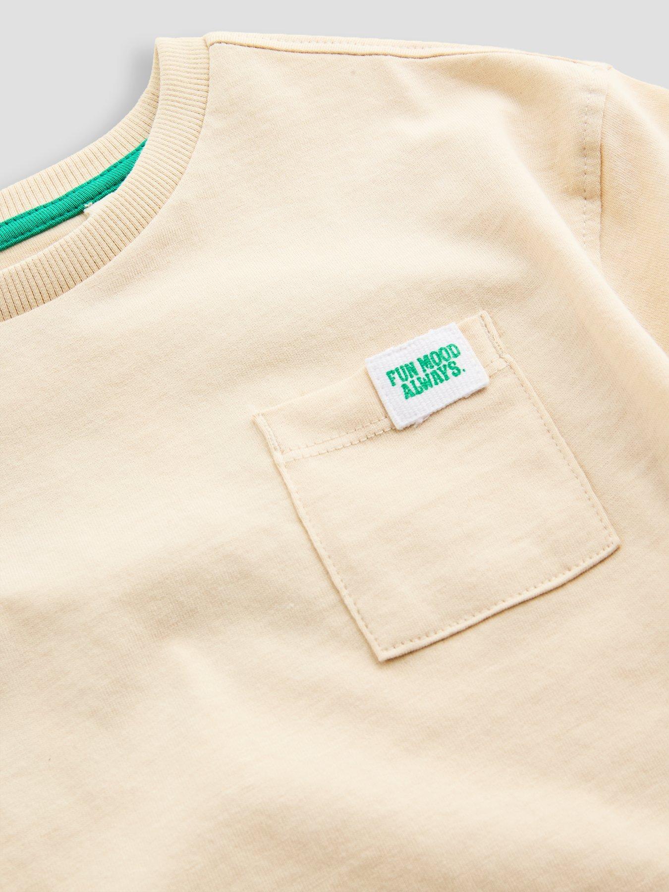 Image 3 of 6 of The Very Collection Boys Pocket Detail T-shirt And Stripe Shorts Set - Multi