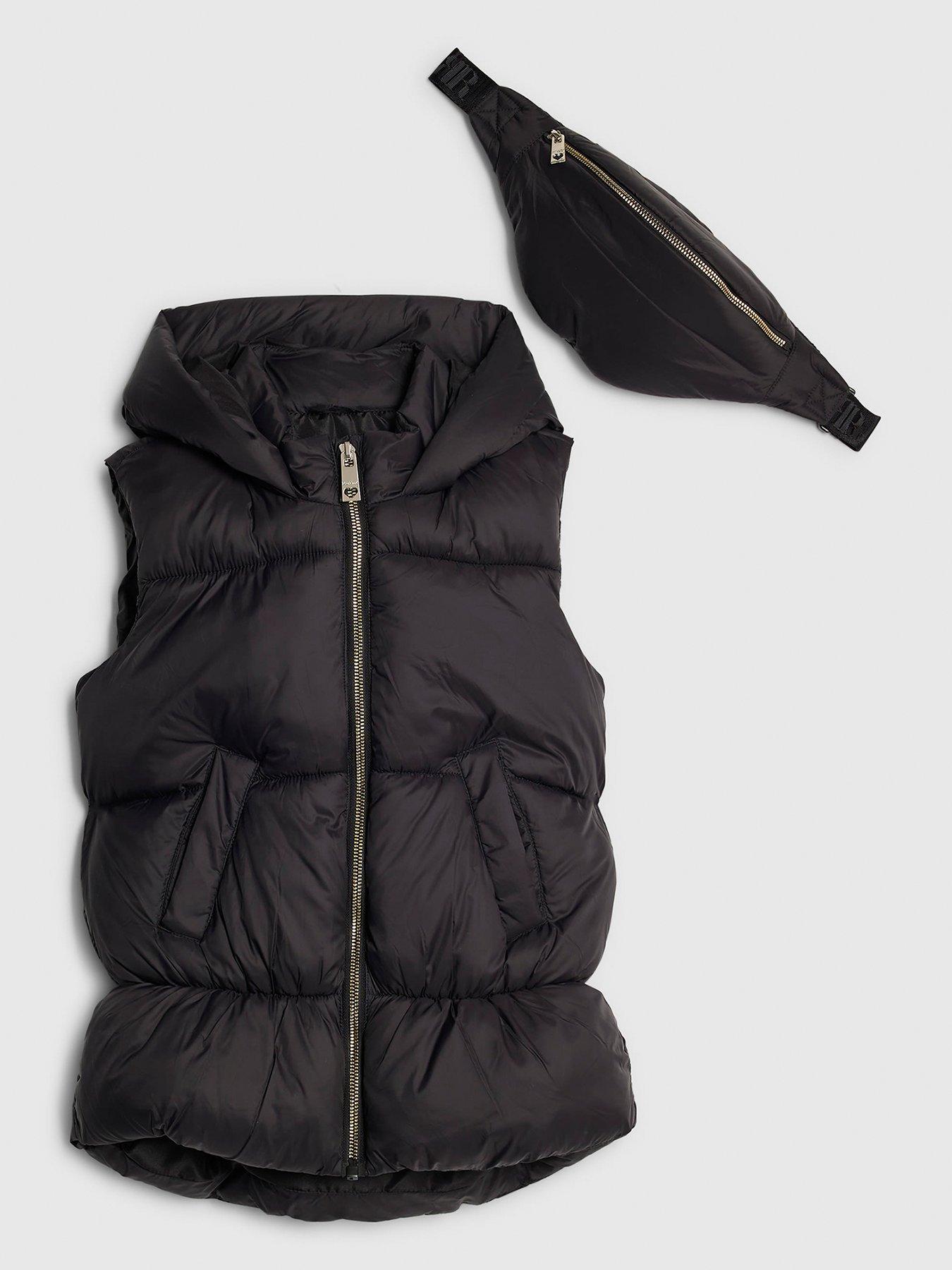 River Island Older Girls Gilet With Crossbody Bag - Black