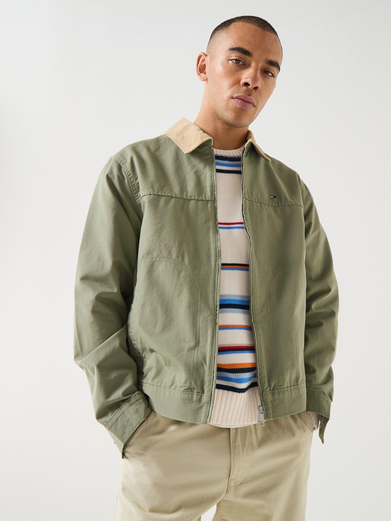 Image 1 of 5 of Tommy Jeans Regular Fit Cotton Ranch Trucker Jacket - Utility Sage