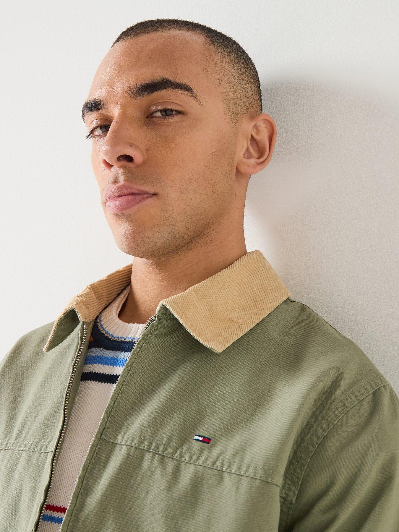 Image 4 of 5 of Tommy Jeans Regular Fit Cotton Ranch Trucker Jacket - Utility Sage