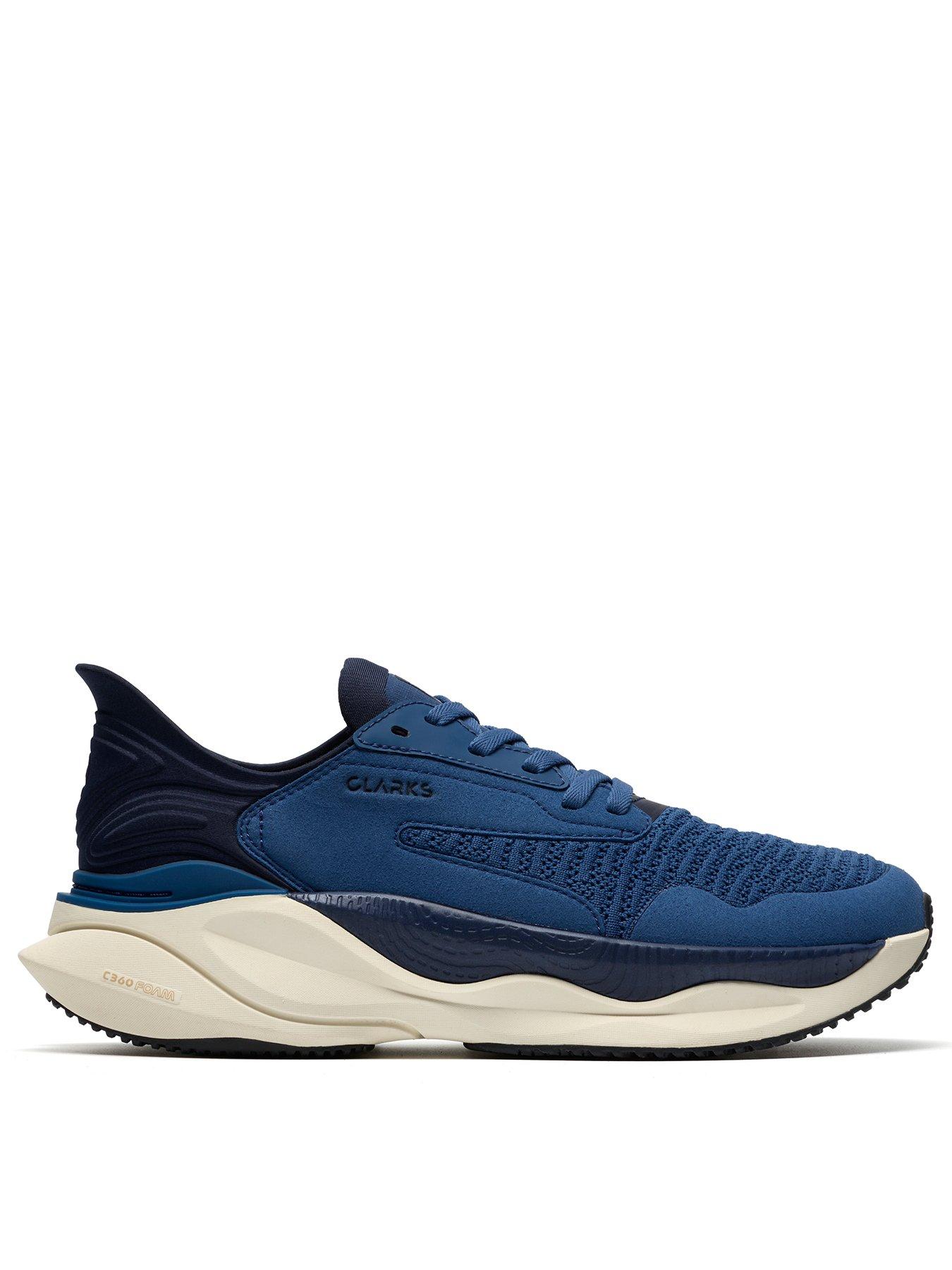 clarks-pace-trainers-blue