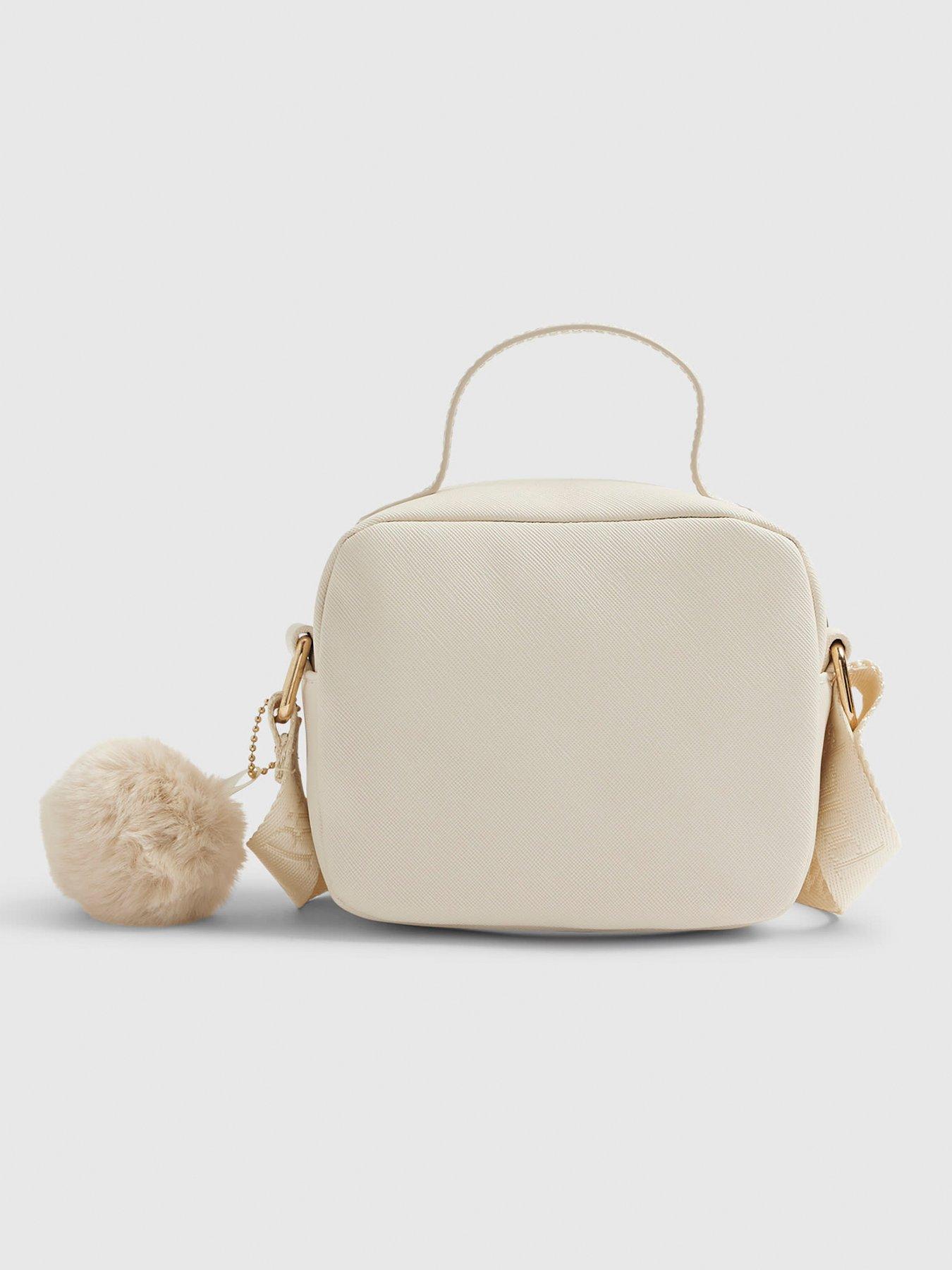 Image 2 of 5 of River Island Older Girls Monogram Box Cross Body Bag - Cream