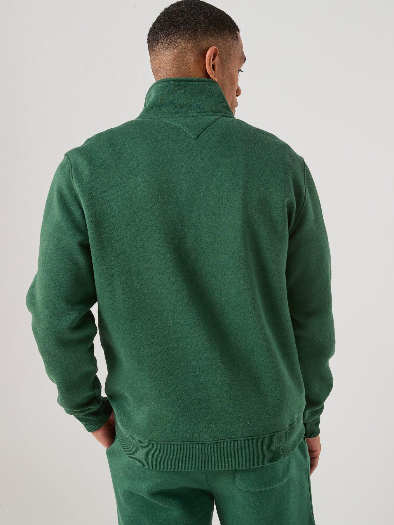 tommy-jeans-regular-fit-14-zip-sweatshirt-greenstillFront