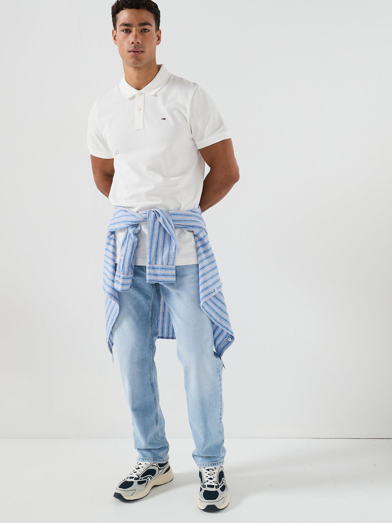 tommy-jeans-slim-placket-polo-shirt-whiteback