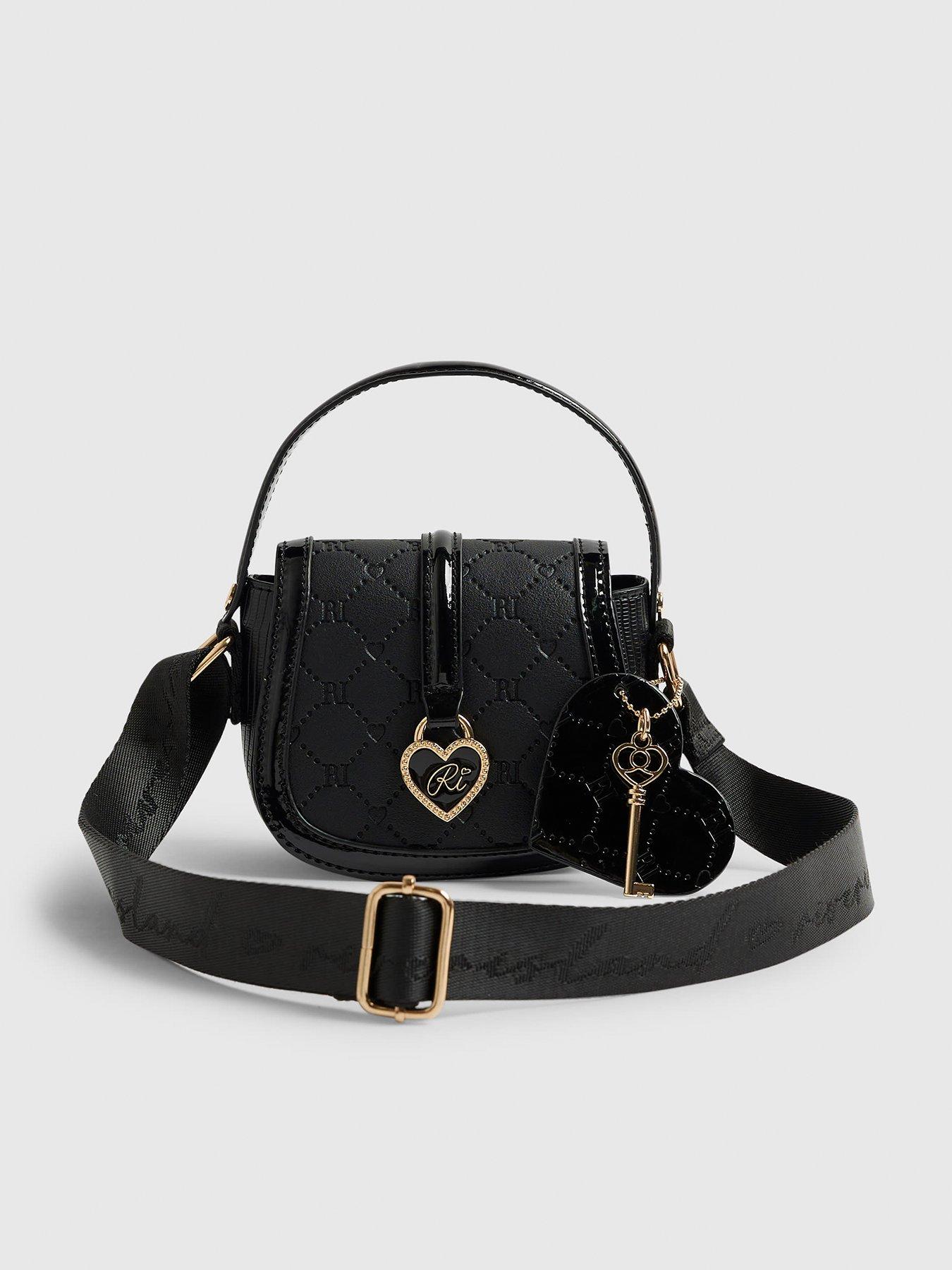 river-island-older-girls-heart-monogram-cross-body-bag-black