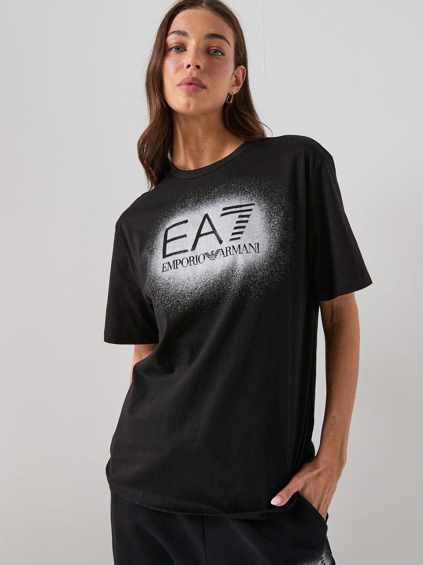 EA7 Emporio Armani Visibility Short Sleeve T-Shirt- Black