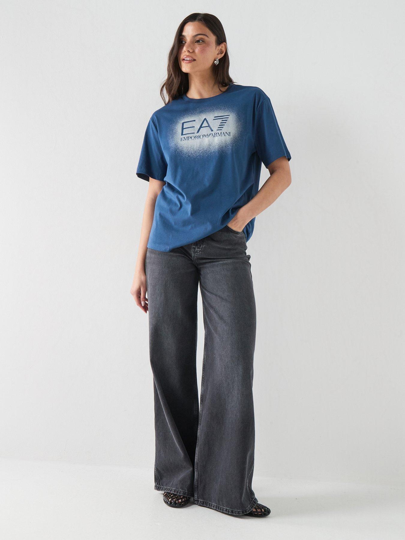 Image 3 of 6 of EA7 Emporio Armani Train Visibility Short Sleeve T-Shirt - Blue
