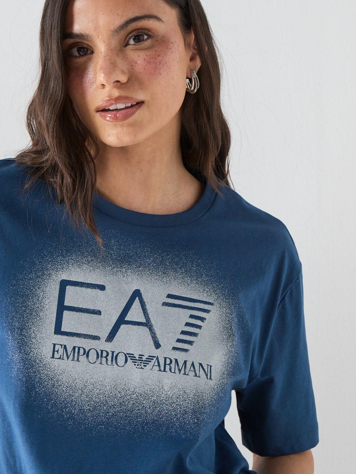 Image 4 of 6 of EA7 Emporio Armani Train Visibility Short Sleeve T-Shirt - Blue