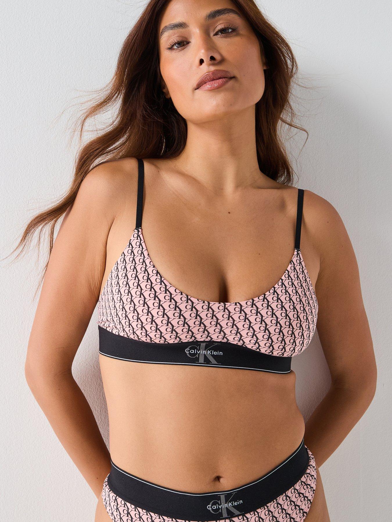 Calvin Klein Unlined Bralette - Red/White