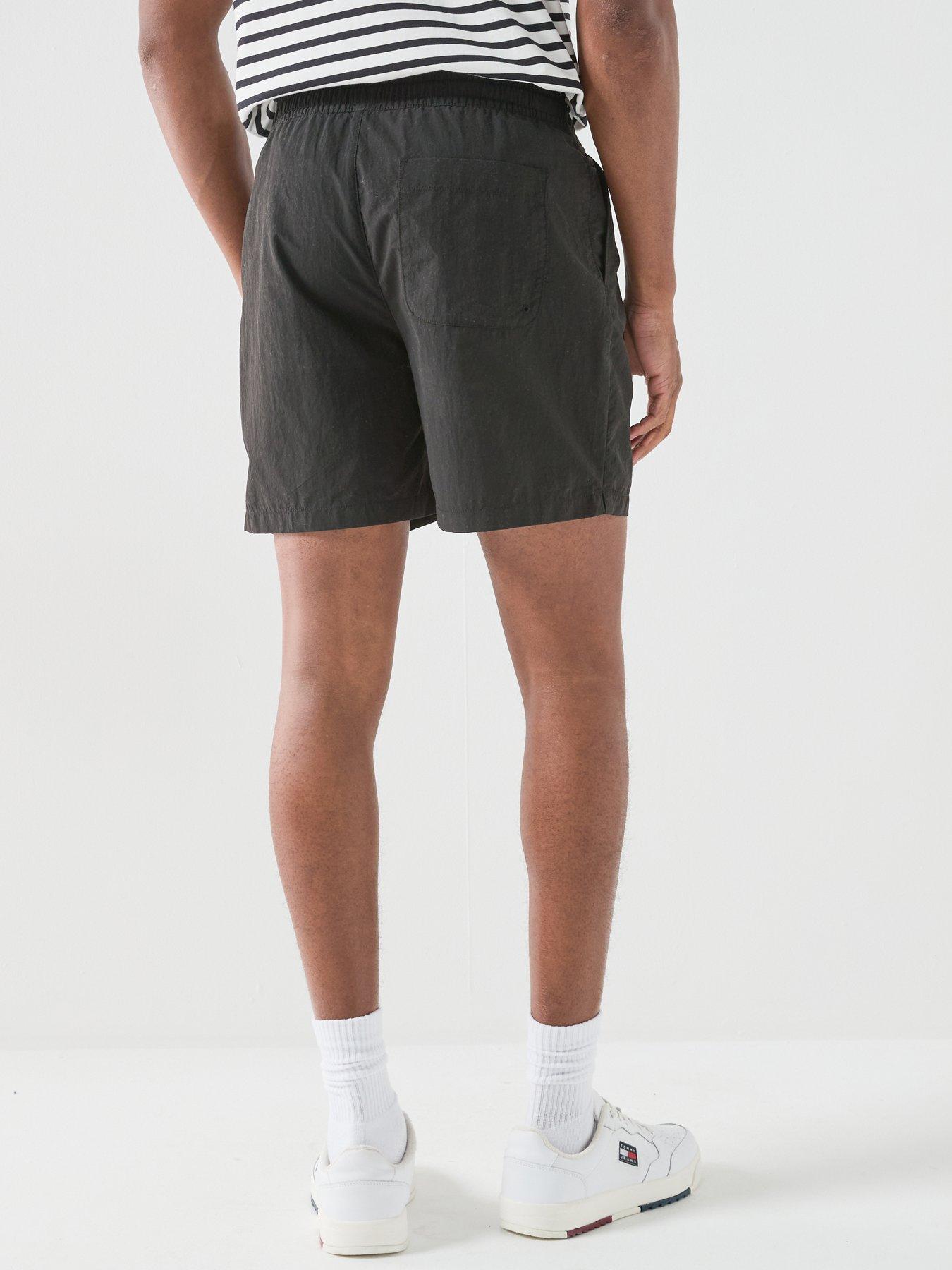 tommy-jeans-nylon-club-shorts-blackstillFront