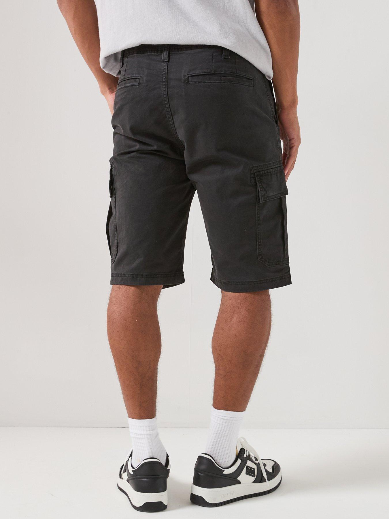 tommy-jeans-otis-washed-cargo-shorts-blackstillFront