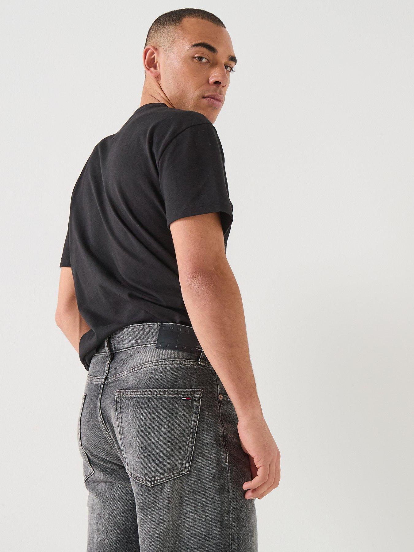 Image 4 of 5 of Tommy Jeans Otis Straight Denim Shorts - Black