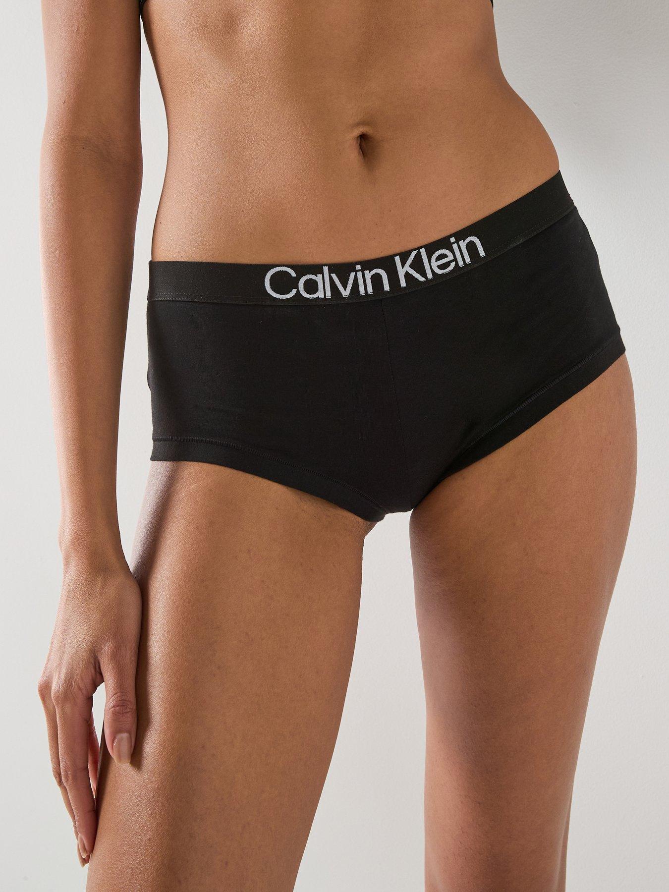 Image 4 of 6 of Calvin Klein Boyshort 3Pk - Black