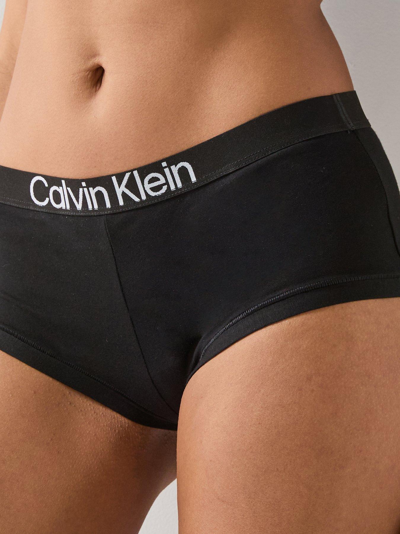 Image 5 of 6 of Calvin Klein Boyshort 3Pk - Black