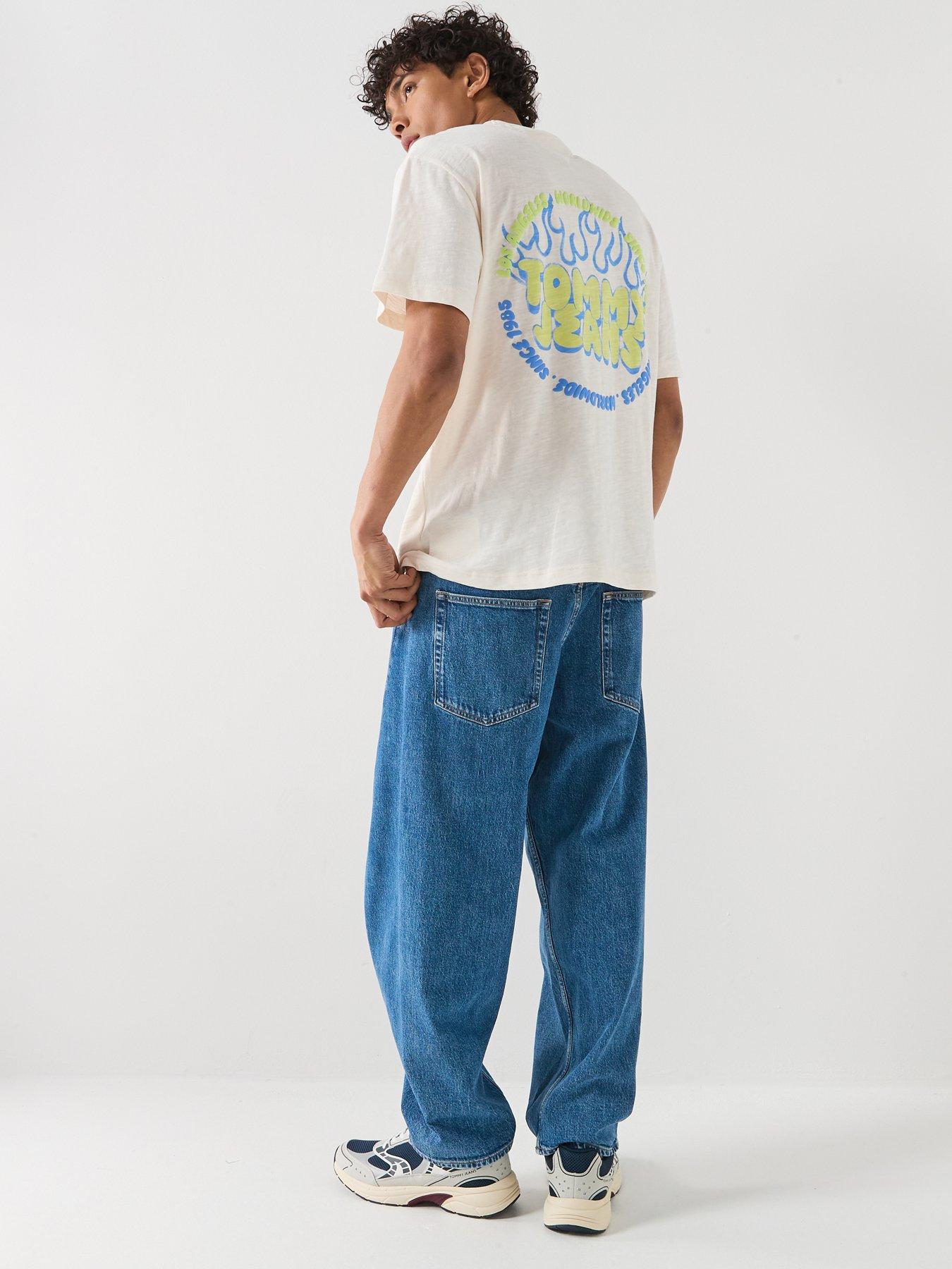 Tommy Jeans Back Graphic Relaxed Bubble Flame T-Shirt - White