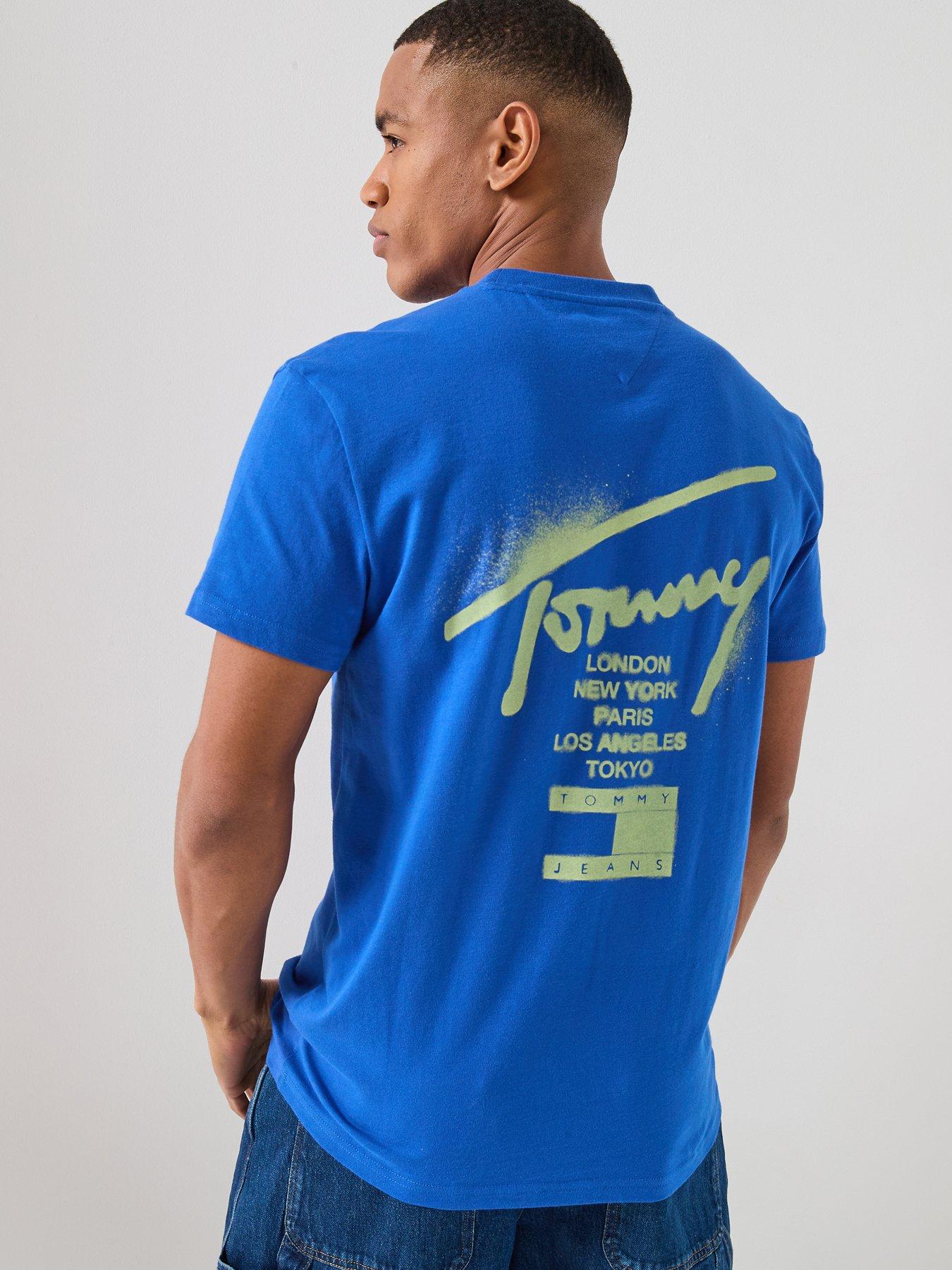 Tommy Jeans Back Graphic City Signature T-Shirt - Blue