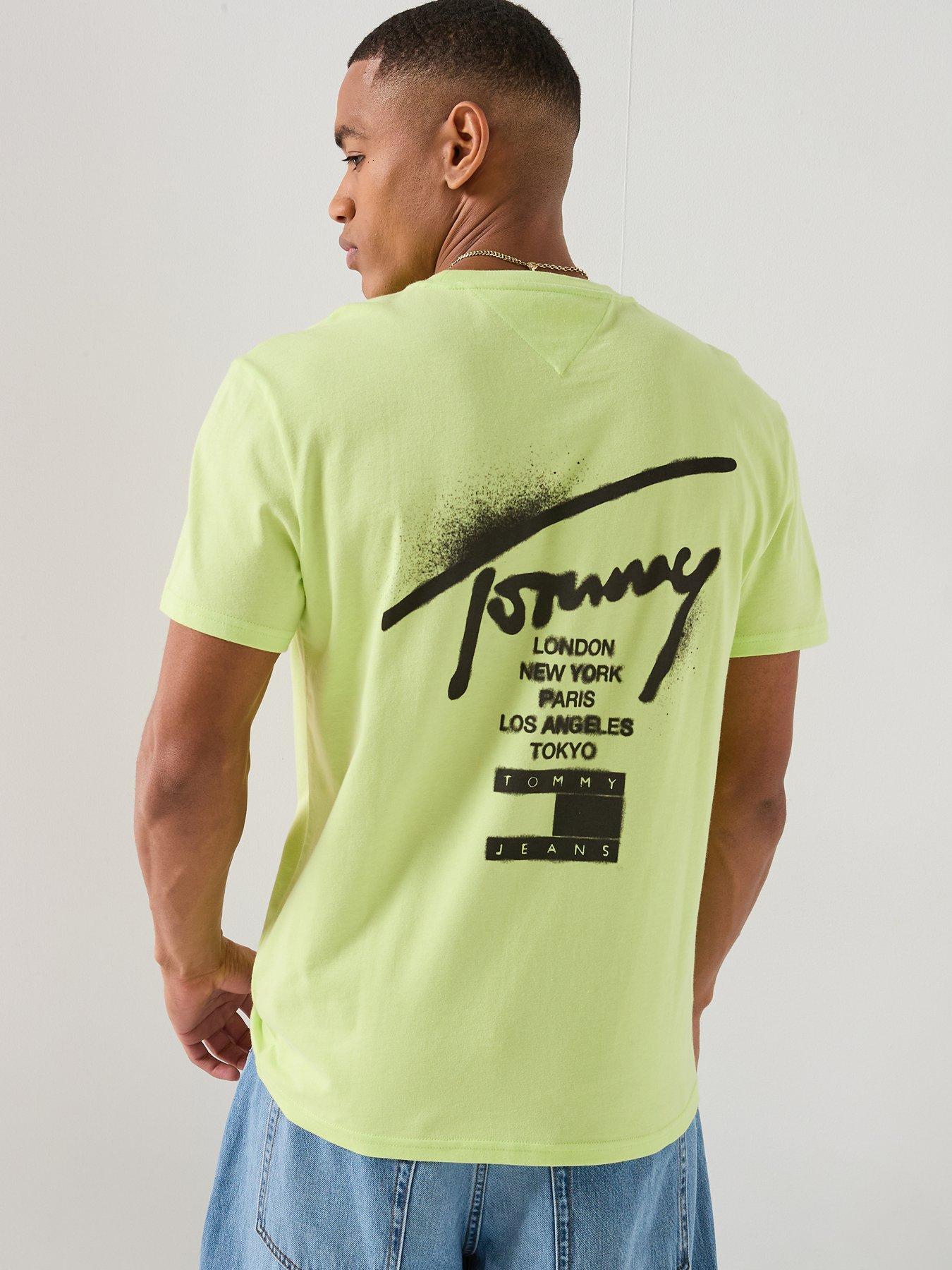 Tommy Jeans Back Graphic City Signature T-Shirt - Green