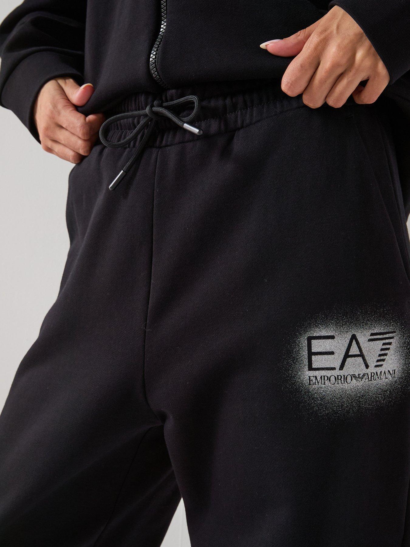 Image 5 of 6 of EA7 Emporio Armani Cotton Blend Two Piece Visibility Tracksuit - Black