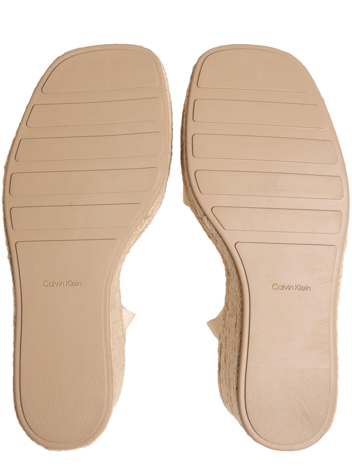 Image 4 of 4 of Calvin Klein Wedge Espadrille 70 Sandals- Beige