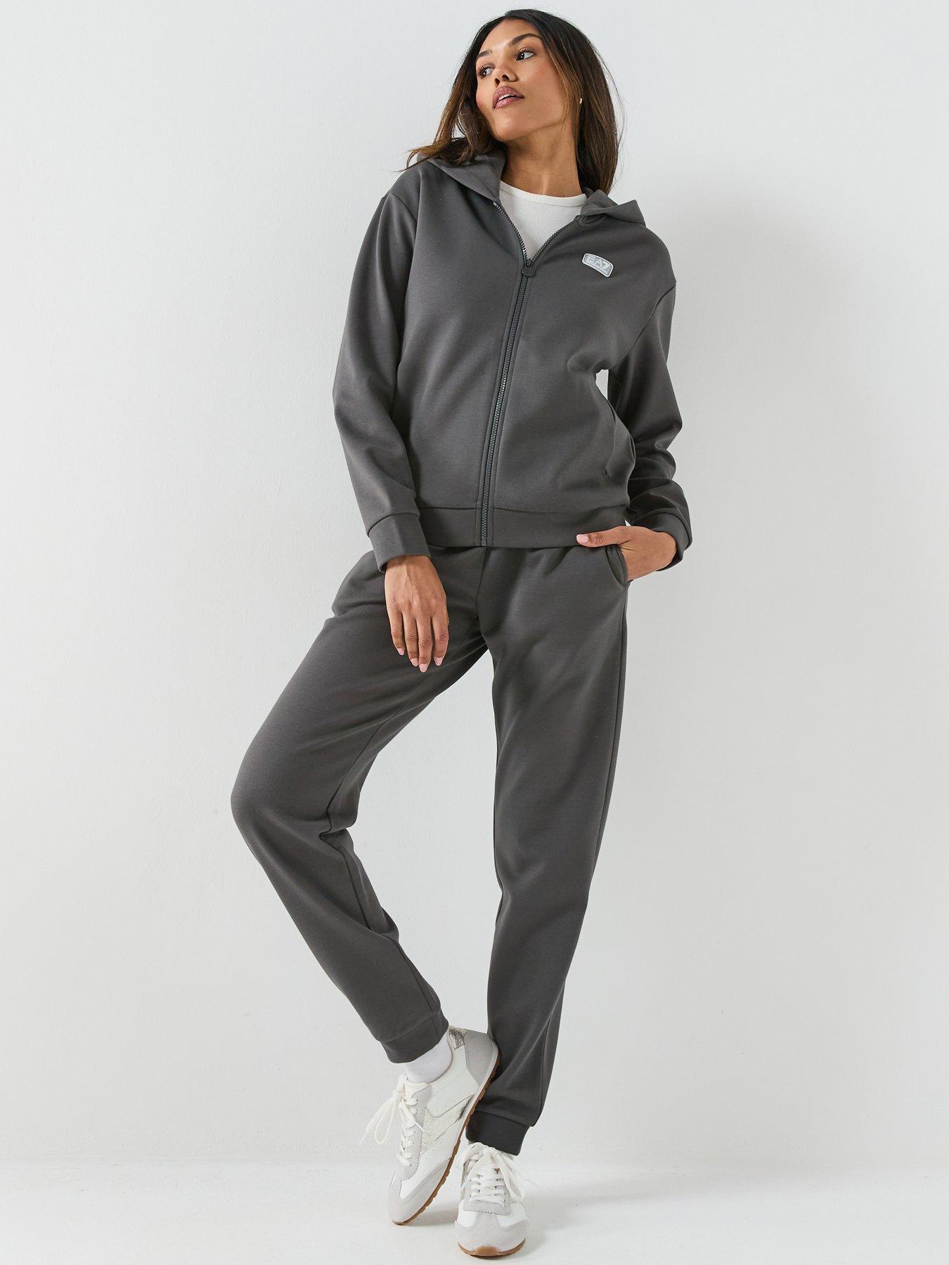 Image 1 of 5 of EA7 Emporio Armani Train Logo Series Tracksuit - Grey