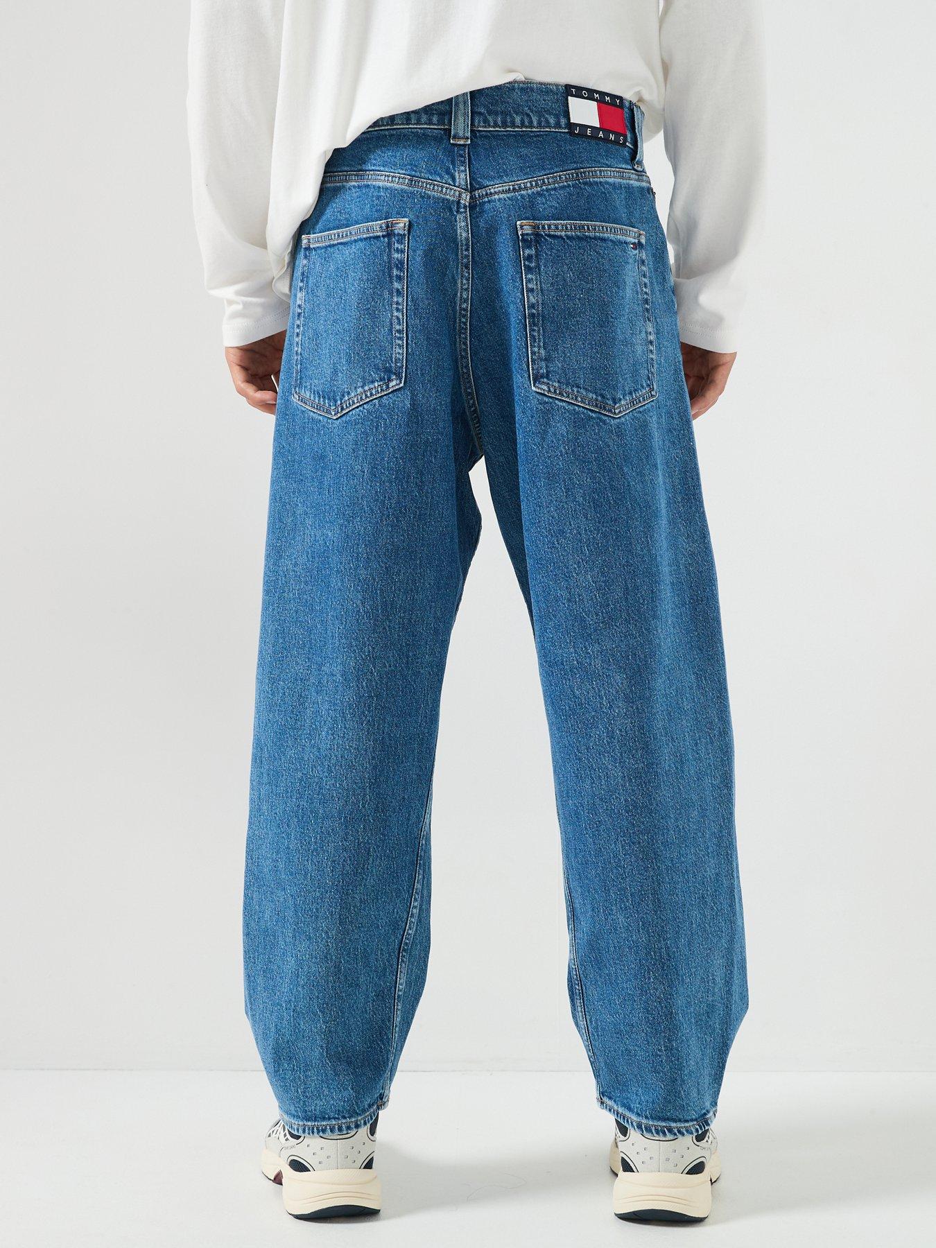 Image 2 of 6 of Tommy Jeans Ashton Twisted Seam Loose Barrel Leg Jeans - Blue