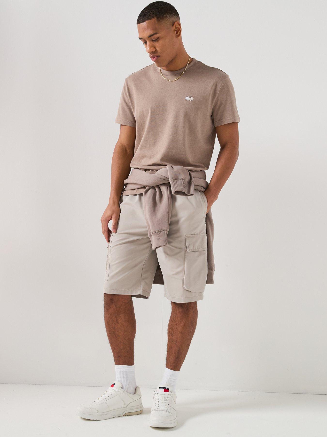 Image 3 of 5 of Tommy Jeans Utility Cargo Shorts - Limestone Dust