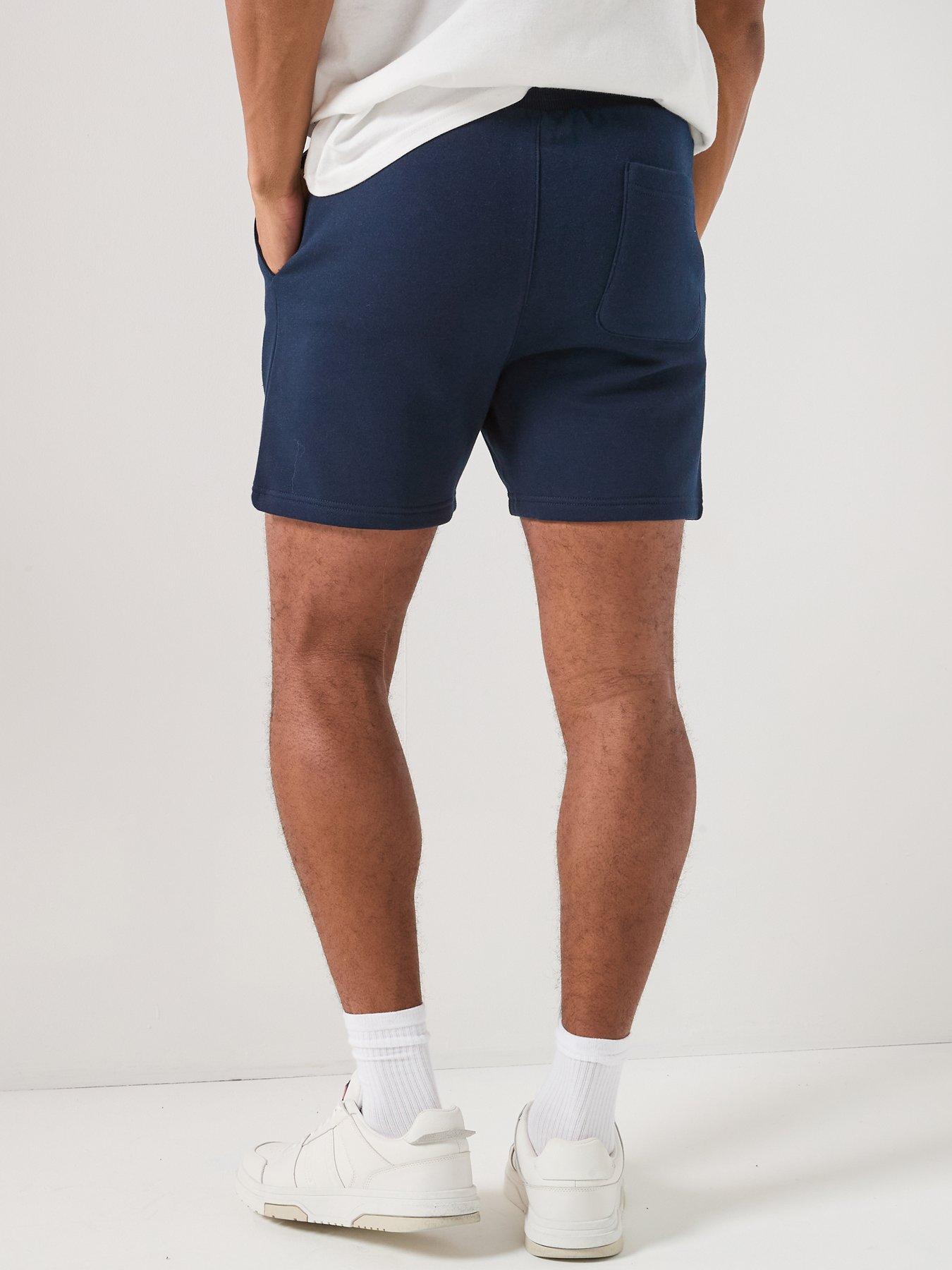 Image 2 of 5 of Tommy Jeans Essential Flag Sweat Shorts - Navy