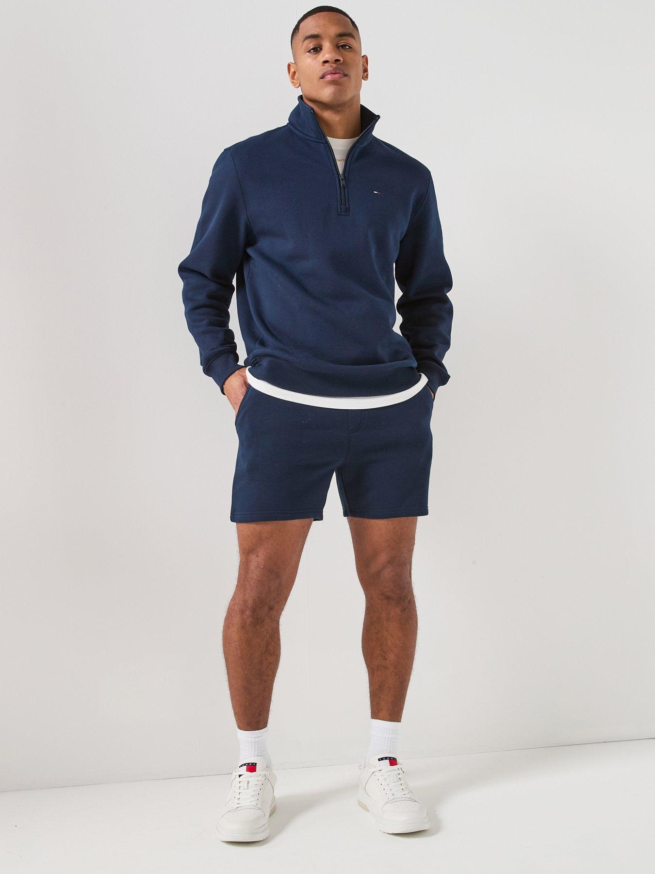 Image 3 of 5 of Tommy Jeans Essential Flag Sweat Shorts - Navy
