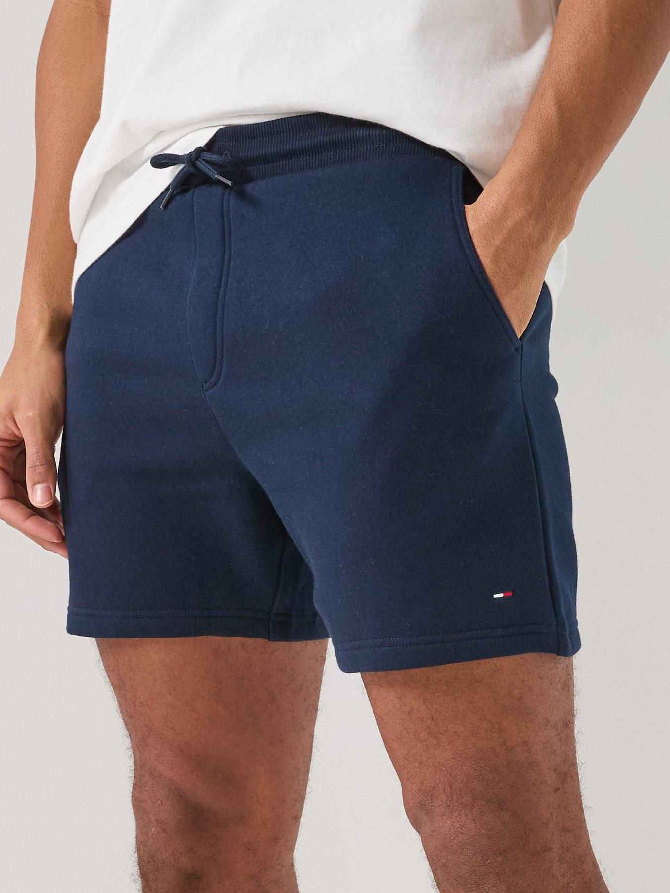 Image 4 of 5 of Tommy Jeans Essential Flag Sweat Shorts - Navy
