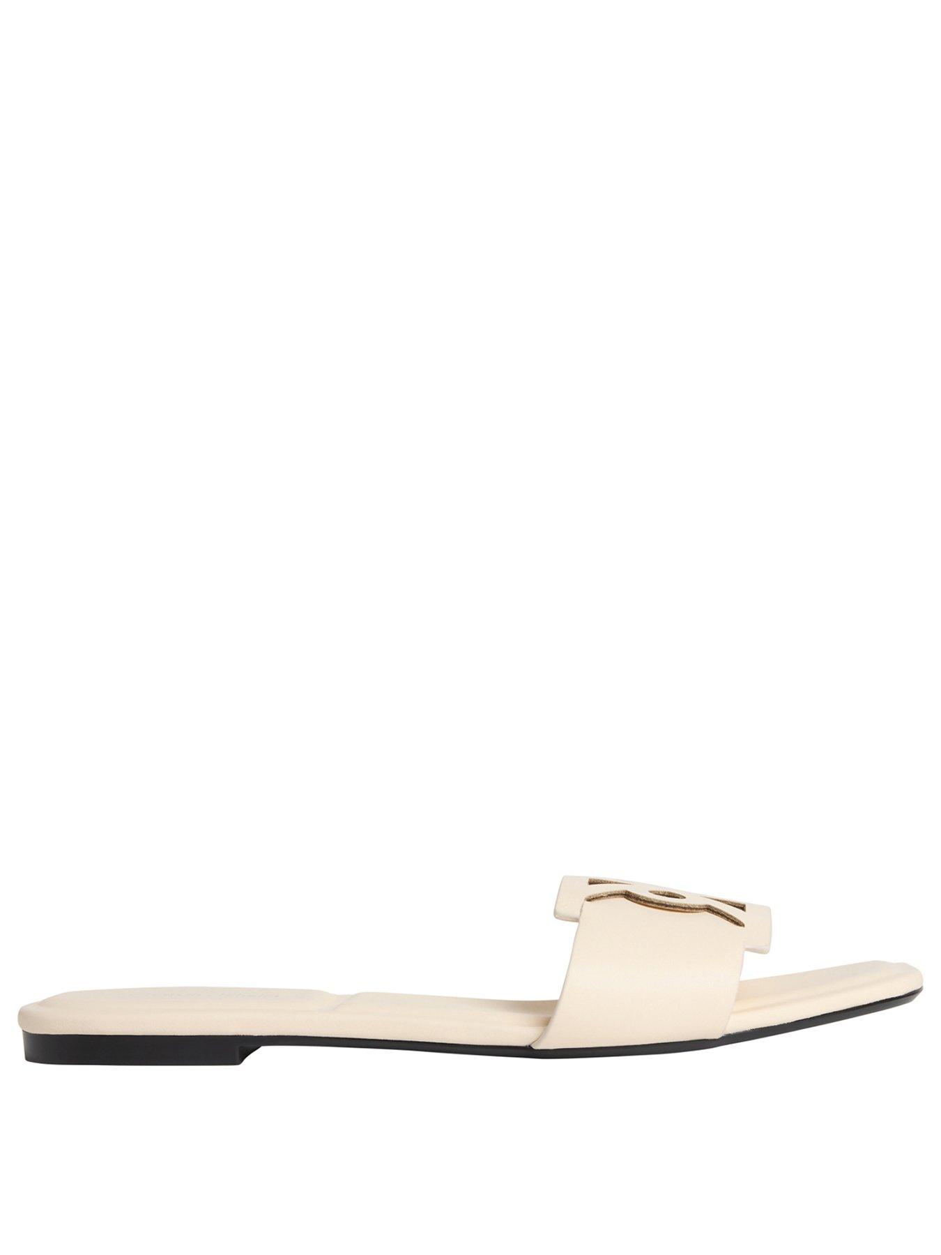 calvin-klein-square-flat-sandal-emblem-beigestillFront