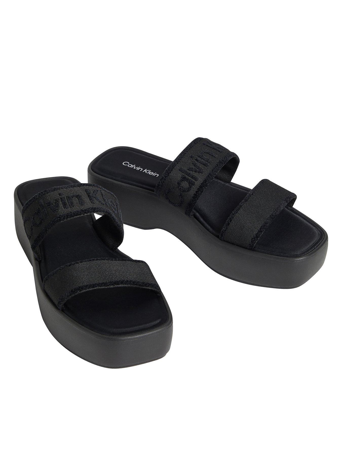 Calvin Klein Flatform Sandals - Black