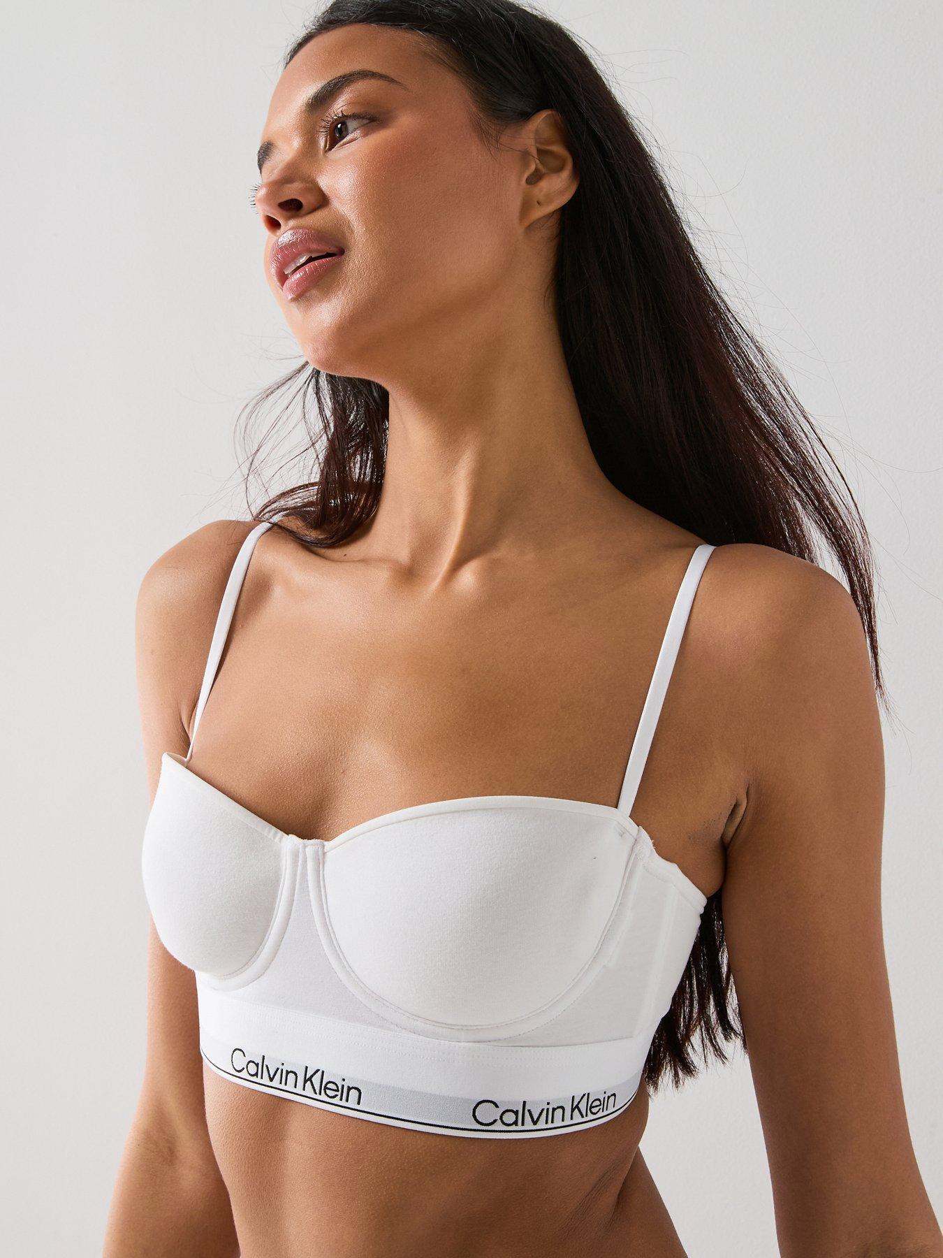 Image 1 of 6 of Calvin Klein Lightly Lined Balconette - White