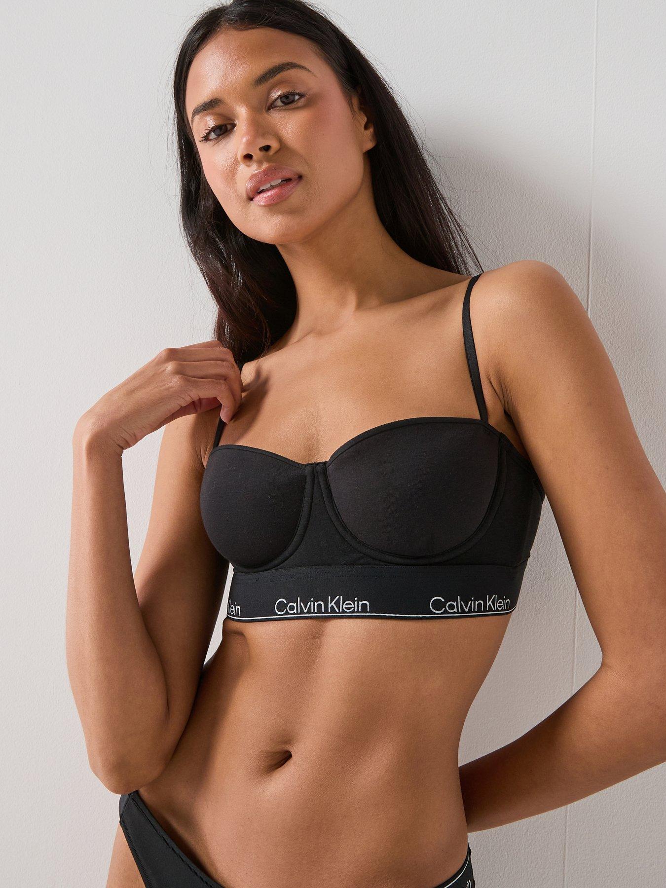 Image 1 of 5 of Calvin Klein Lightly Lined Balconette - Black