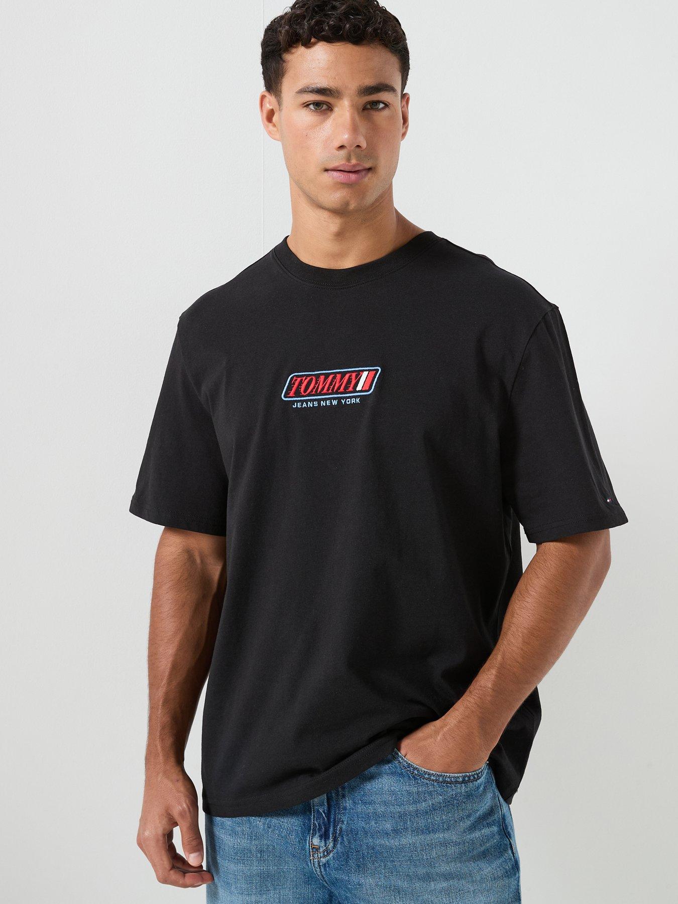 Image 1 of 5 of Tommy Jeans 90s Vintage LA T-Shirt - Black