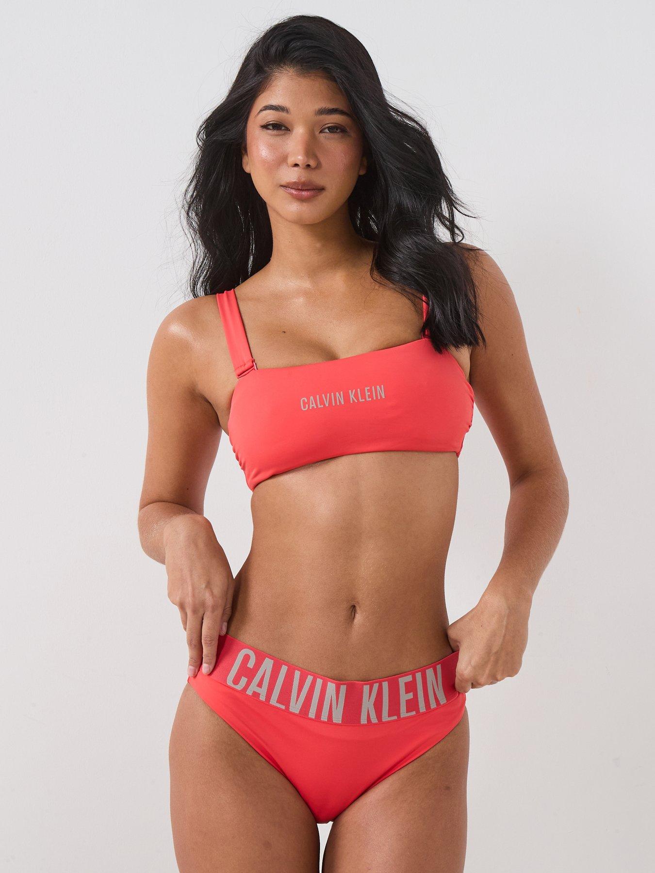 Image 3 of 6 of Calvin Klein Bandeau Bikini Top - Pink