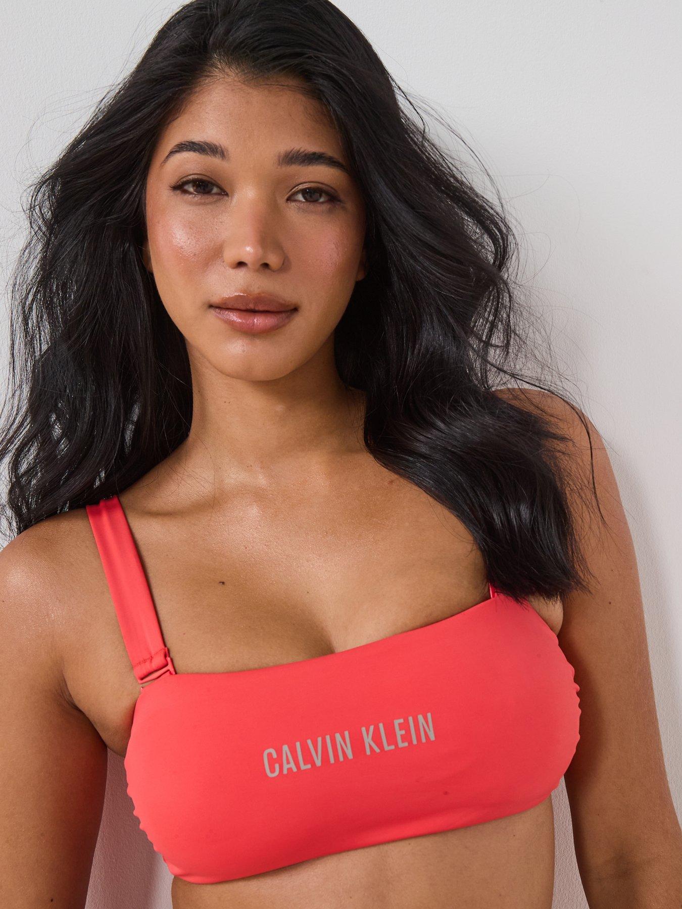 Image 4 of 6 of Calvin Klein Bandeau Bikini Top - Pink