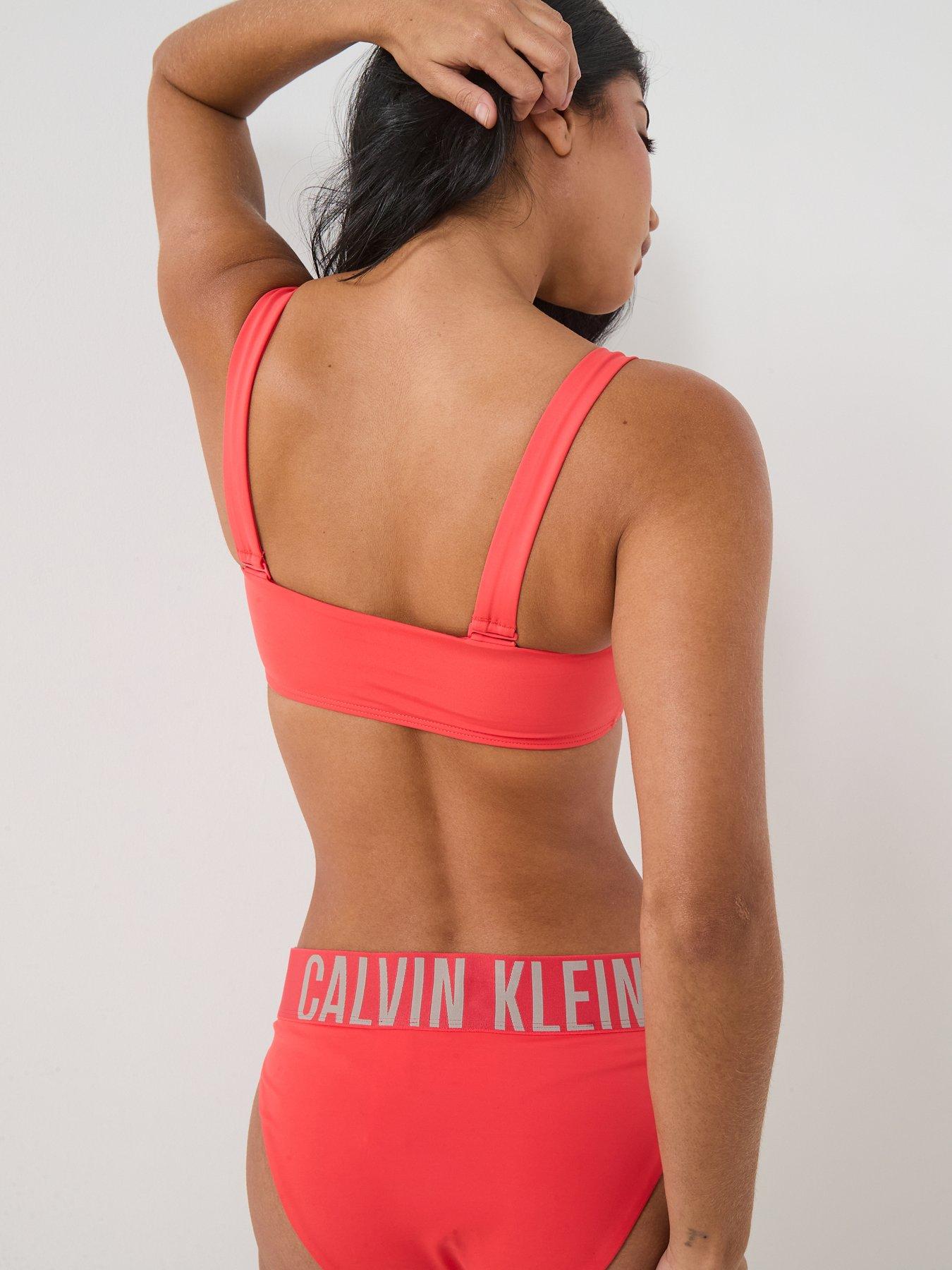 Image 5 of 6 of Calvin Klein Bandeau Bikini Top - Pink