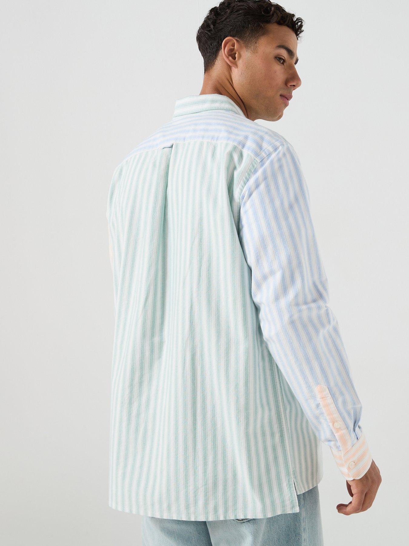 Image 2 of 6 of Tommy Jeans Relaxed Oxford Fun Stripe Shirt - Blue Twilight
