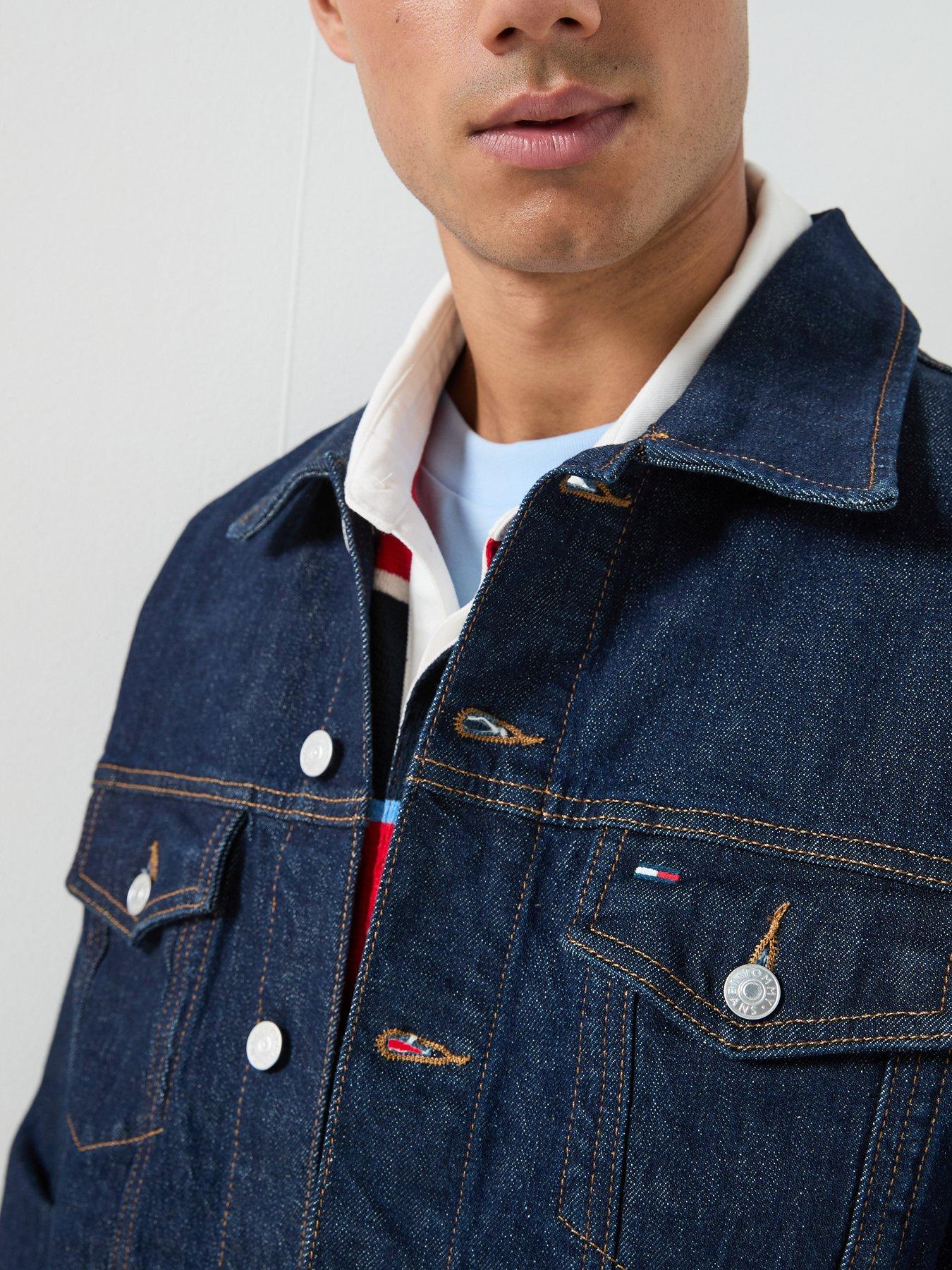 Image 4 of 6 of Tommy Jeans Ryan Regular Denim Trucker Jacket - Dark Blue
