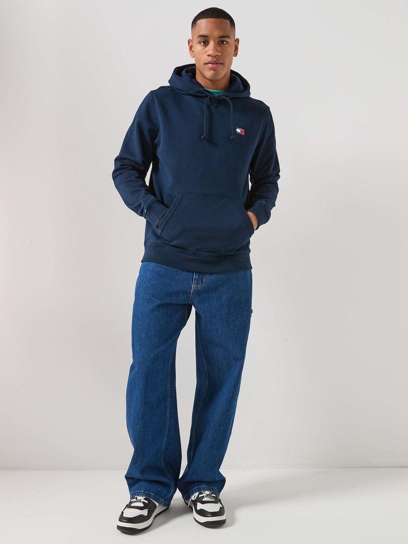 Image 3 of 4 of Tommy Jeans Regular Fit Badge Hoodie Pullover Hoodie - Dark Night Navy