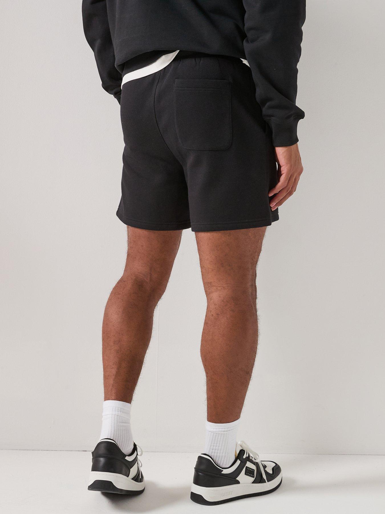 Image 2 of 6 of Tommy Jeans S Flag Beach Sweatshorts - Black