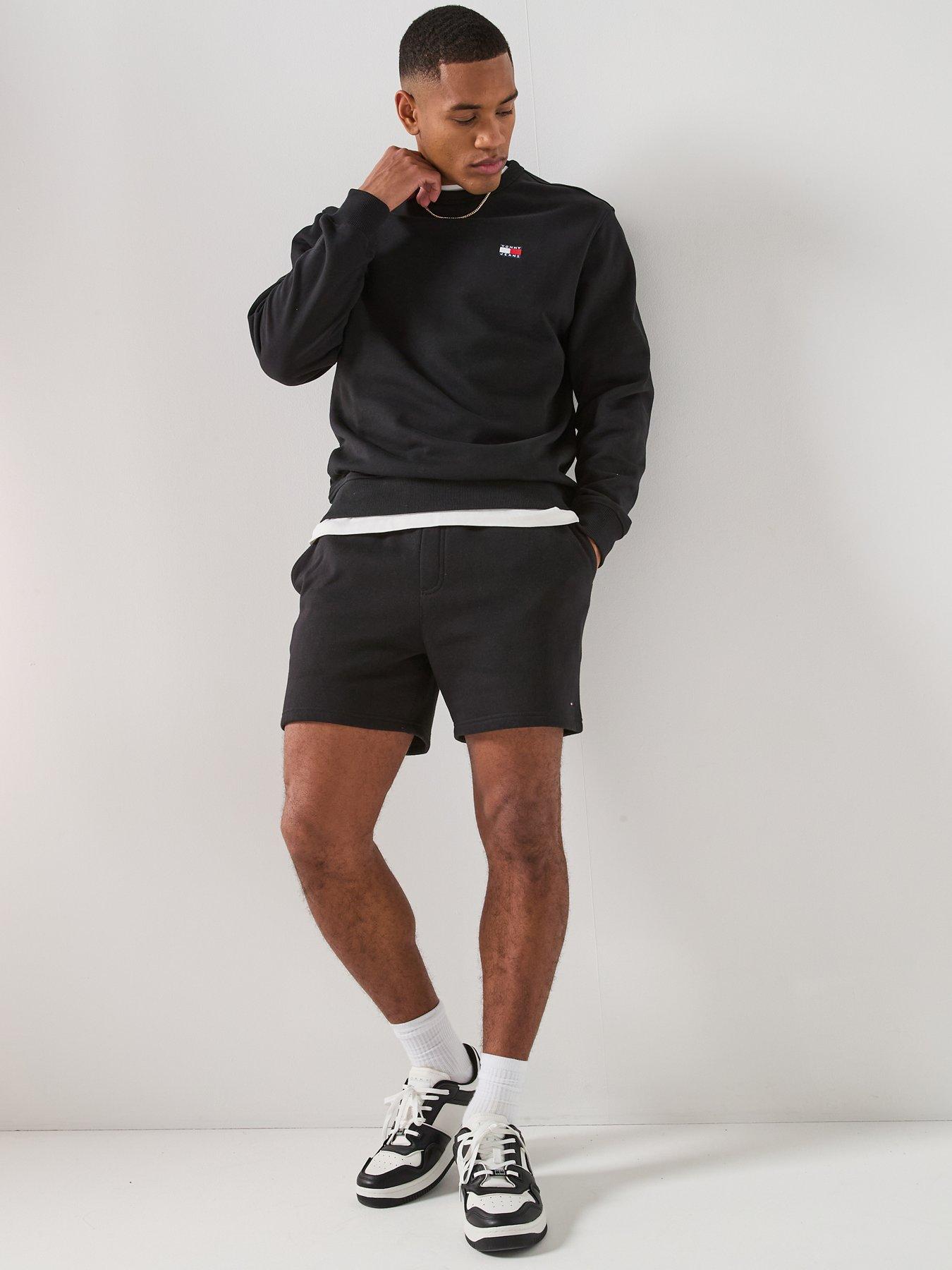 Image 3 of 6 of Tommy Jeans S Flag Beach Sweatshorts - Black
