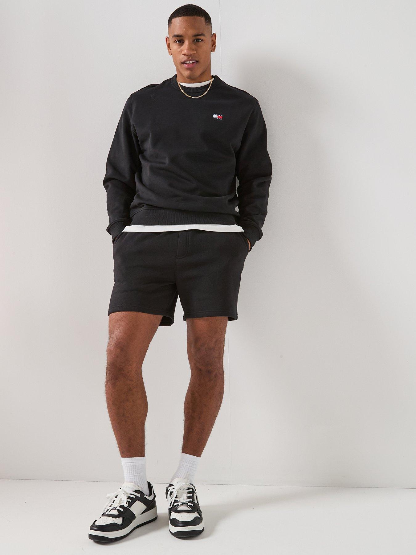 Image 6 of 6 of Tommy Jeans S Flag Beach Sweatshorts - Black