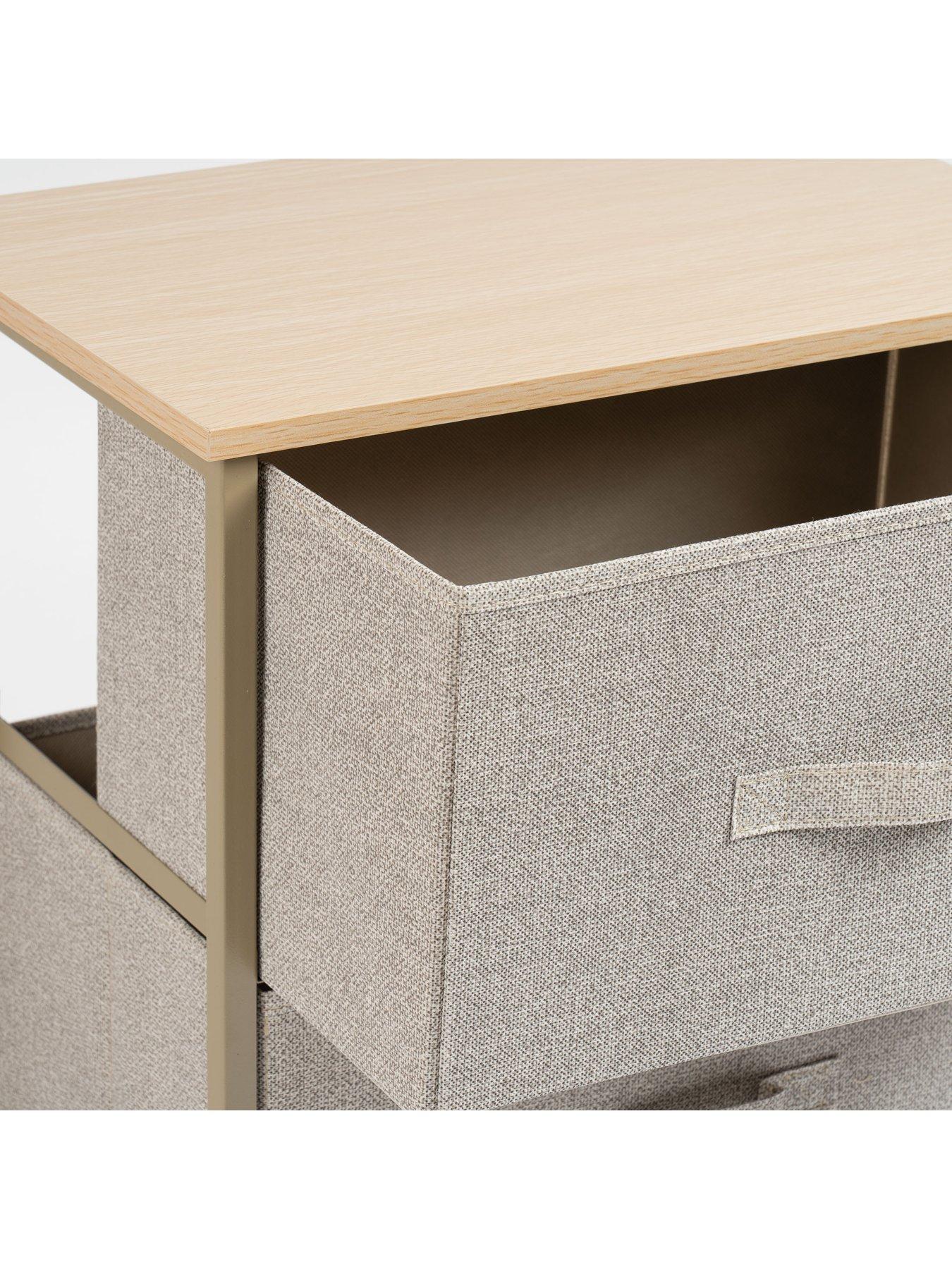 Image 4 of 4 of Scottish Everlastings Taylor Bedside Table With Fabric Drawers