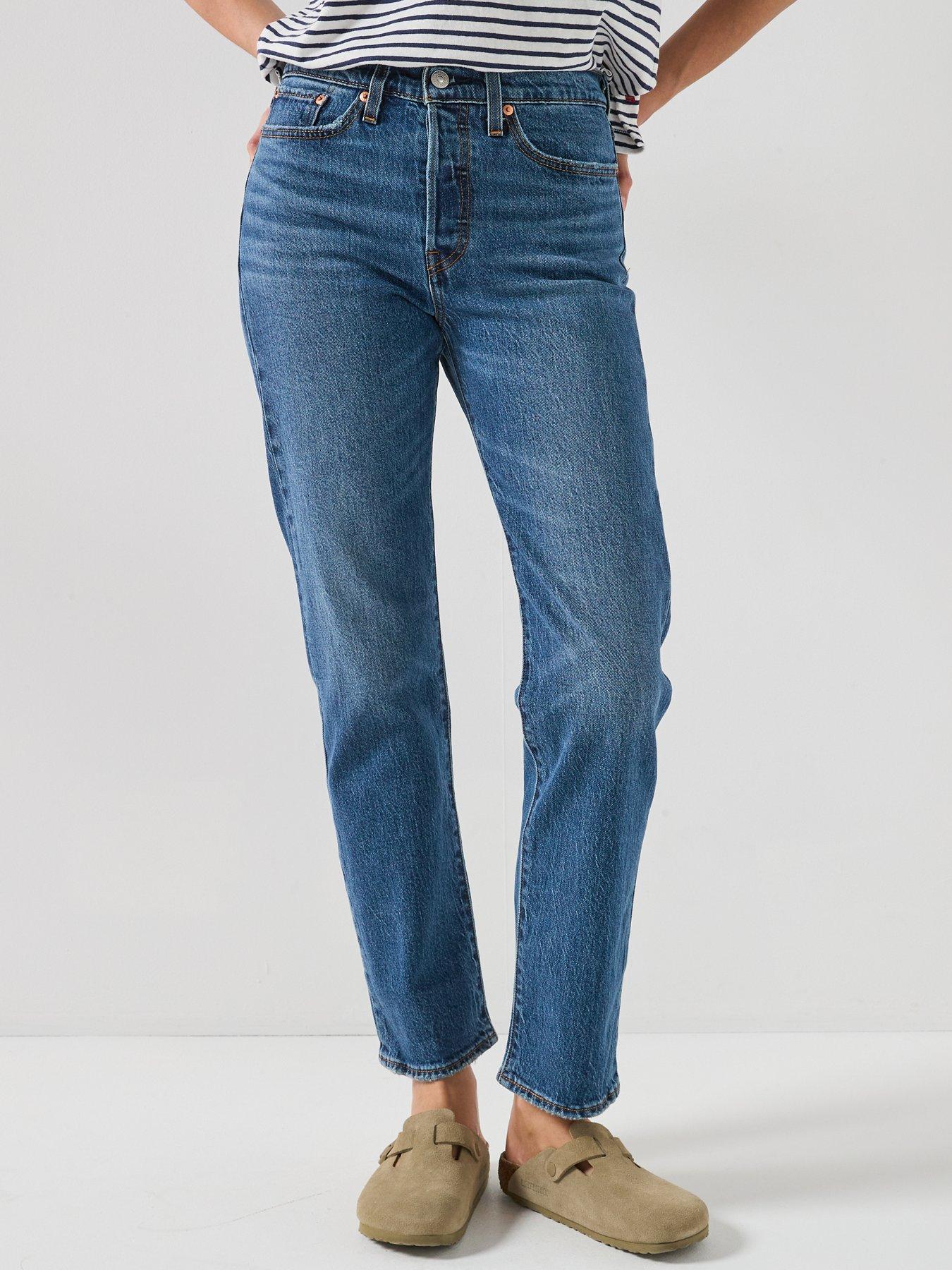 Image 1 of 6 of Levi's Wedgie Straight Jeans - Blue